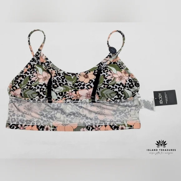 Tropical Leopard Yoga Crop Top – Workout Activewear | NWT Size Large - Picture 4 of 13